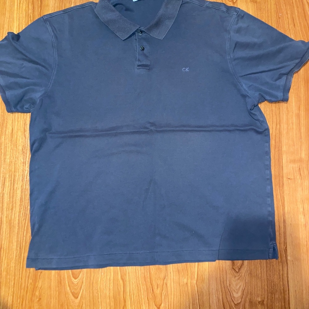 Men’s Calvin Klein Polo Size XL Solid Grey